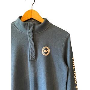 Vineyard Vines | 100% Cotton Blue Snap Closure High Neck Sweatshirt | Size XS